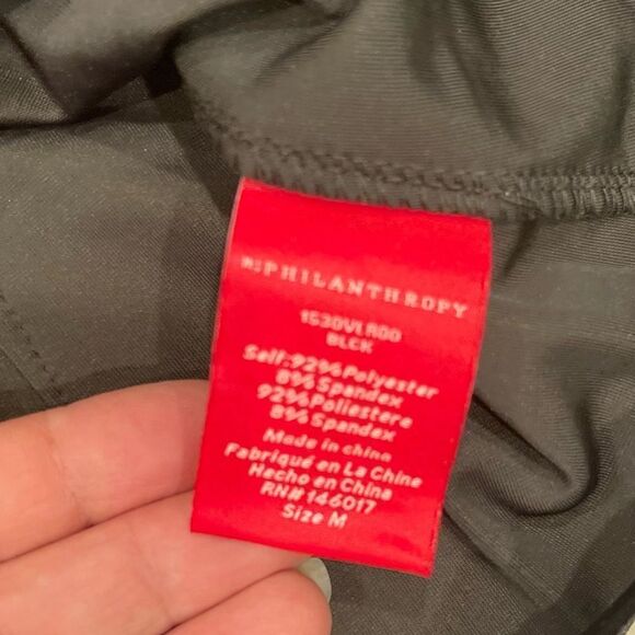 n: Philanthropy Revolve Armida Black Square Neck Long Sleeve Velvet Top.Size M - Picture 11 of 12